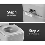 darrahopens Outdoor > Camping Weisshorn 20L Portable Outdoor Camping Toilet - Grey
