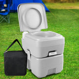 darrahopens Outdoor > Camping Weisshorn 20L Portable Outdoor Camping Toilet with Carry Bag- Grey