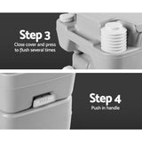 darrahopens Outdoor > Camping Weisshorn 20L Portable Outdoor Camping Toilet with Carry Bag- Grey