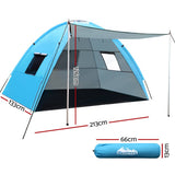 darrahopens Outdoor > Camping Weisshorn Camping Tent Beach Tents Hiking Sun Shade Shelter Fishing 2-4 Person