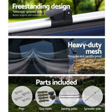 darrahopens Outdoor > Camping Weisshorn Double Swag Camping Swags Canvas Free Standing Dome Tent Dark Blue with 7CM Mattress