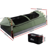 Darrahopens Outdoor > Camping Weisshorn Double Swag Camping Swags Canvas Tent Deluxe Celadon