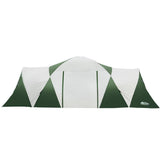 darrahopens Outdoor > Camping Weisshorn Family Camping Tent 12 Person Hiking Beach Tents (3 Rooms) Green