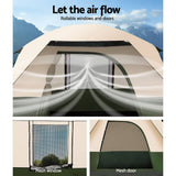 darrahopens Outdoor > Camping Weisshorn Family Camping Tent 4 Person Hiking Beach Tents Canvas Ripstop Green
