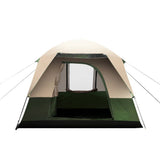 darrahopens Outdoor > Camping Weisshorn Family Camping Tent 4 Person Hiking Beach Tents Canvas Ripstop Green