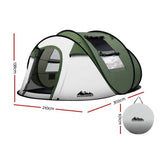 darrahopens Outdoor > Camping Weisshorn Instant Up Camping Tent 4-5 Person Pop up Tents Family Hiking Beach Dome
