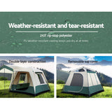 darrahopens Outdoor > Camping Weisshorn Instant Up Camping Tent 4 Person Pop up Tents Family Hiking Dome Camp