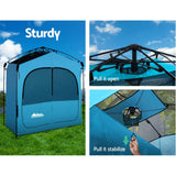 darrahopens Outdoor > Camping Weisshorn Pop Up Camping Shower Tent Portable Toilet Outdoor Change Room Blue