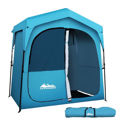 darrahopens Outdoor > Camping Weisshorn Pop Up Camping Shower Tent Portable Toilet Outdoor Change Room Blue