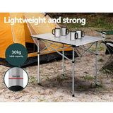 Darrahopens Outdoor > Camping Weisshorn Roll Up Camping Table Foldable Portable Picnic Garden BBQ Desk 70CM