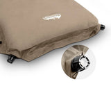 darrahopens Outdoor > Camping Weisshorn Self Inflating Mattress Camping Sleeping Mat Air Bed Pad Double Coffee 10CM Thick