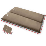 darrahopens Outdoor > Camping Weisshorn Self Inflating Mattress Camping Sleeping Mat Air Bed Pad Double Coffee 10CM Thick