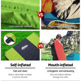 darrahopens Outdoor > Camping Weisshorn Self Inflating Mattress Camping Sleeping Mat Air Bed Pad Double Green