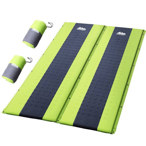 darrahopens Outdoor > Camping Weisshorn Self Inflating Mattress Camping Sleeping Mat Air Bed Pad Double Green