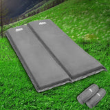 darrahopens Outdoor > Camping Weisshorn Self Inflating Mattress Camping Sleeping Mat Air Bed Pad Double Grey 10CM Thick