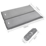 darrahopens Outdoor > Camping Weisshorn Self Inflating Mattress Camping Sleeping Mat Air Bed Pad Double Grey 10CM Thick