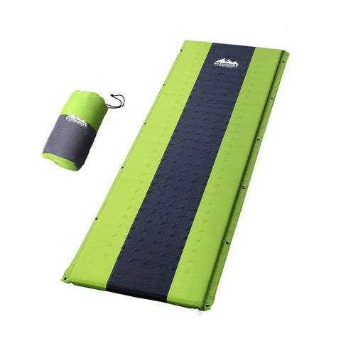 darrahopens Outdoor > Camping Weisshorn Self Inflating Mattress Camping Sleeping Mat Air Bed Pad Single Green