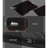 darrahopens Outdoor > Camping Weisshorn Sleeping Bag Bags Double Camping Hiking -10°C to 15°C Tent Winter Thermal Grey