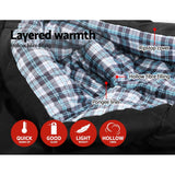 darrahopens Outdoor > Camping Weisshorn Sleeping Bag Bags Double Camping Hiking -10°C to 15°C Tent Winter Thermal Grey