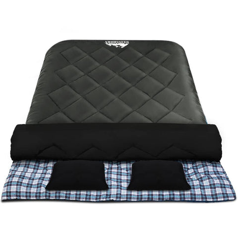 darrahopens Outdoor > Camping Weisshorn Sleeping Bag Bags Double Camping Hiking -10°C to 15°C Tent Winter Thermal Grey