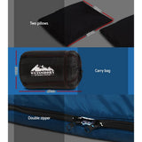 darrahopens Outdoor > Camping Weisshorn Sleeping Bag Bags Double Camping Hiking -10°C to 15°C Tent Winter Thermal Navy