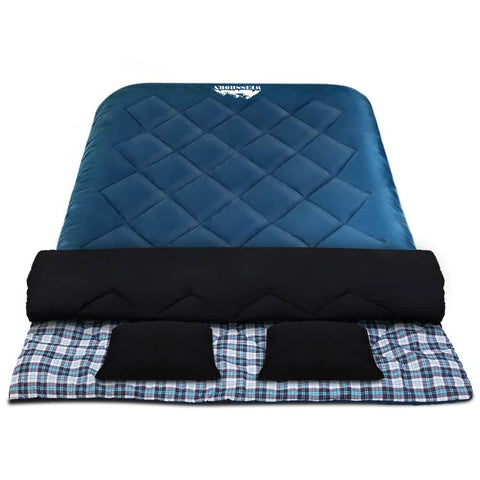 darrahopens Outdoor > Camping Weisshorn Sleeping Bag Bags Double Camping Hiking -10°C to 15°C Tent Winter Thermal Navy