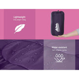 Darrahopens Outdoor > Camping Weisshorn Sleeping Bag Bags Kid 172cm Camping Hiking Thermal Pink