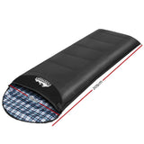 darrahopens Outdoor > Camping Weisshorn Sleeping Bag Single Camping Hiking Winter Thermal Grey
