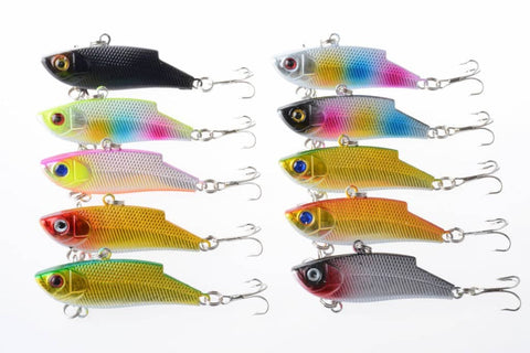 Darrahopens Outdoor > Fishing 10x 5.5cm Vib Bait Fishing Lure Lures Hook Tackle Saltwater