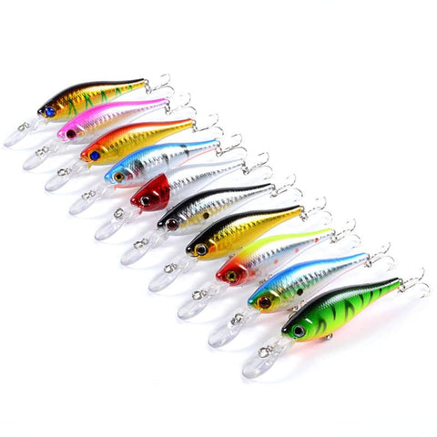 Darrahopens Outdoor > Fishing 10x Popper Minnow 10.2cm Fishing Lure Lures Surface Tackle Fresh Saltwater