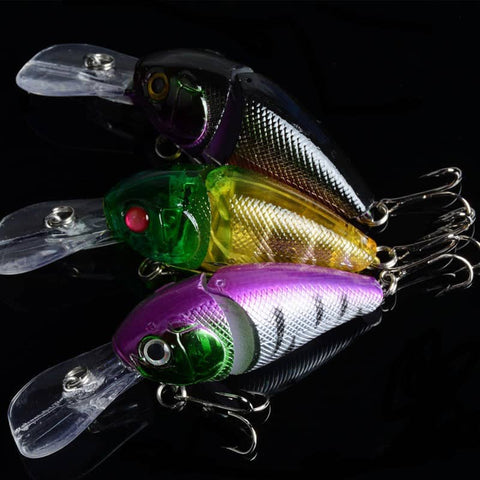 Darrahopens Outdoor > Fishing 3x 8.5cm Popper Crank Bait Fishing Lure Lures Surface Tackle Saltwater