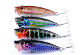 Darrahopens Outdoor > Fishing 4X 6.5cm Popper Poppers Fishing Lure Lures Surface Tackle Fresh Saltwater