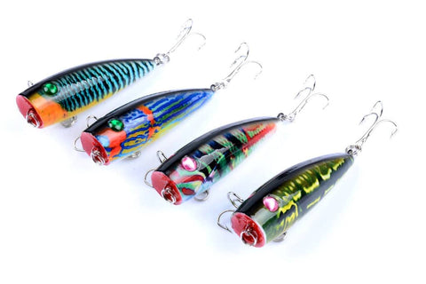 Darrahopens Outdoor > Fishing 4X 6.8cm Popper Poppers Fishing Lure Lures Surface Tackle Saltwater