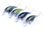 Darrahopens Outdoor > Fishing 4x 7.5cm Popper Crank Bait Fishing Lure Lures Surface Tackle Saltwater