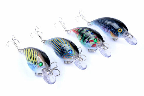 Darrahopens Outdoor > Fishing 4x 7.5cm Popper Crank Bait Fishing Lure Lures Surface Tackle Saltwater