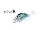 Darrahopens Outdoor > Fishing 5x 4.5cm Popper Crank Bait Fishing Lure Lures Surface Tackle Saltwater