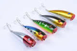 Darrahopens Outdoor > Fishing 5X 7cm Popper Poppers Fishing Lure Lures Surface Tackle Fresh Saltwater