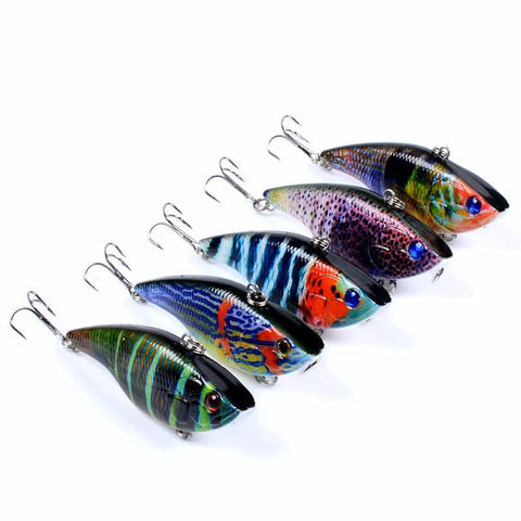 Darrahopens Outdoor > Fishing 5X Popper Poppers Fishing Vib Lure Lures Surface Tackle Fresh Saltwater