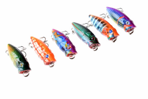 Darrahopens Outdoor > Fishing 6X 3.5cm Popper Poppers Fishing Lure Lures Surface Tackle Fresh Saltwater