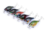 Darrahopens Outdoor > Fishing 6x 4.3cm Popper Crank Bait Fishing Lure Lures Surface Tackle Saltwater