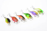Darrahopens Outdoor > Fishing 6x 4.5cm Popper Crank Bait Fishing Lure Lures Surface Tackle Saltwater