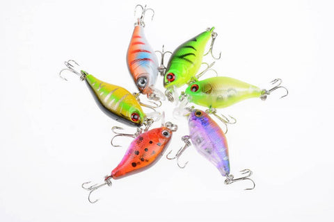 Darrahopens Outdoor > Fishing 6x 4.5cm Popper Crank Bait Fishing Lure Lures Surface Tackle Saltwater