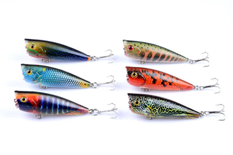 Darrahopens Outdoor > Fishing 6X 6cm Popper Poppers Fishing Lure Lures Surface Tackle Fresh Saltwater