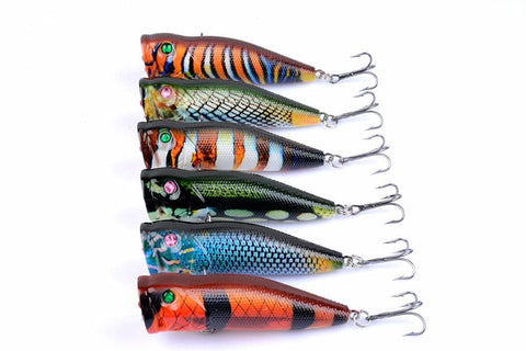 Darrahopens Outdoor > Fishing 6X 7cm Popper Poppers Fishing Lure Lures Surface Tackle Fresh Saltwater