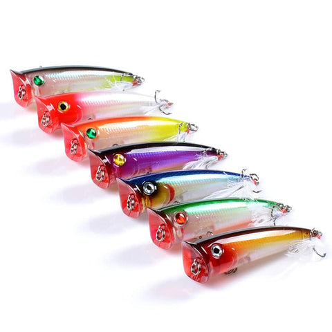 Darrahopens Outdoor > Fishing 7x Popper Minnow 7.8cm Fishing Lure Lures Surface Tackle Fresh Saltwater