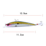 Darrahopens Outdoor > Fishing 8x Popper Minnow 11.2cm Fishing Lure Lures Surface Tackle Fresh Saltwater