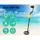 darrahopens Outdoor > Metal Detectors LCD Screen Metal Detector with Headphones - Yellow