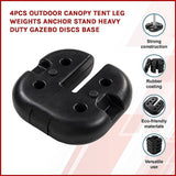 darrahopens Outdoor > Others 4pcs Outdoor Canopy Tent Leg Weights Anchor Stand Heavy Duty Gazebo Discs Base