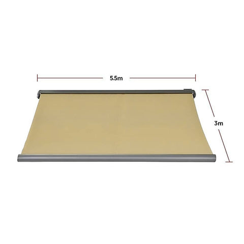 darrahopens Outdoor > Others 5.5m x 3.0m Retractable Folding Arm Awning Heavy Duty Full Cassette Motorised