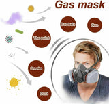 Darrahopens Outdoor > Others 7 IN 1 Gas Mask Full Face Respirator Paint Spray Chemical Facepiece Reusable AU